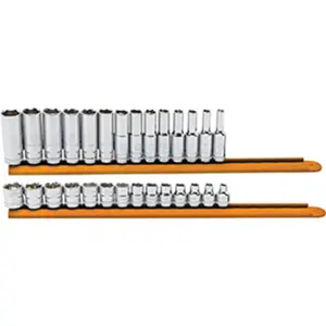 GearWrench KDT-86540 0.37 in. Drive 6 Point Standard & Deep Socket Set - 28 Piece