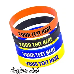 Custom Silicone Wristbands, Personalized Solid Color Sports Wristband Bracelets, Support Adult Rubber Bracelets Personalized Bracelets In Bulk, Personalized Silicone Wristband Bracelets Suitable For Parties, Festivals, Birthdays, Events, Custom Text Brace