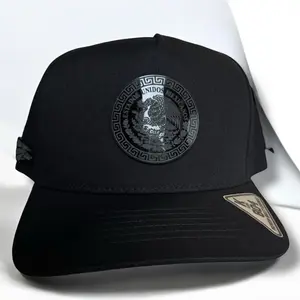 Mexico Trucker Hat Snapback Cap Black Plate with Logo and Adjustable Strap