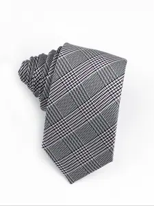 Men's High-End Dark Patterned Houndstooth Pattern 6cm Tie, Whale Design Necktie, Stylish and Elegant Business Accessory, Perfect for Formal Occasions