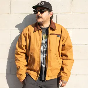 Gunthers Co Mens Insulated Workwear Jacket - Camel, Classic Cut, Fitted, Medium Length, Classic Casual Design, All-Seasons Menswear Workwear Jackets, Men's Tops