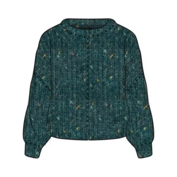 Pendleton Women's Donegal Eyelet Sweater in Heathered Teal