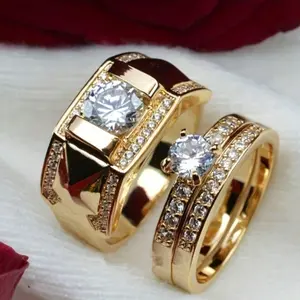 1Pc/2Pcs Classic Couple Ring For Men Women Party Engagement Wedding Jewelry Valentine's Day Gift