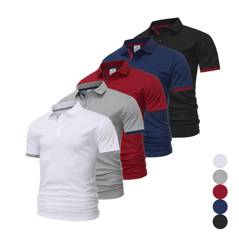Men’s solid-color slim-fit T-shirt athletic T-shirt with button—fitness training casual top men’s everyday classic streetwear apparel