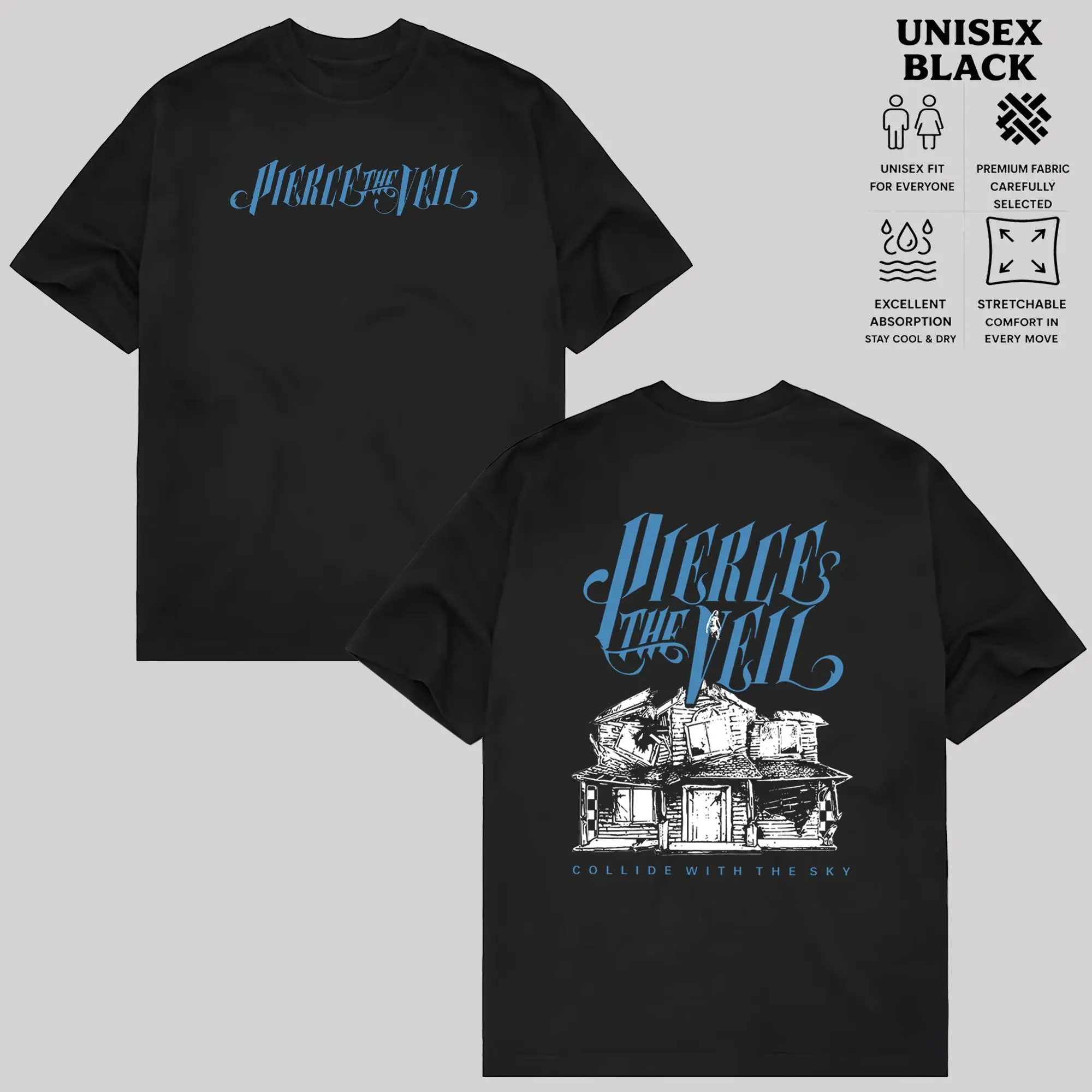 Retro Pierce The Veil Collide With The Sky T-shirt , Pierce The Veil T-Shirt , Music Graphic Tee , Rock Band Shirt, Retro Music Tee, Rock Music Lover Shirt, Vintage Band Shirts , Top Men's and Women's Clothing