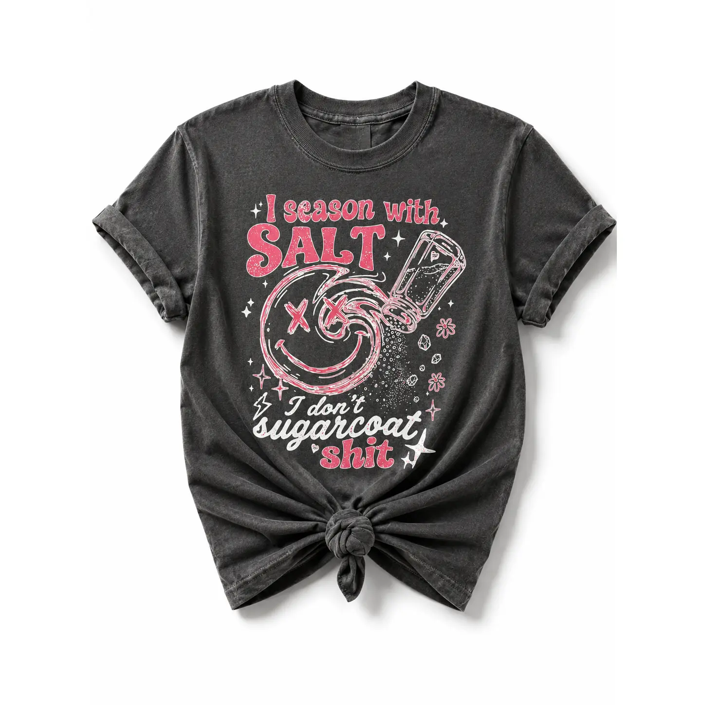 Plus/Reg Short Sleeve "I Season with Salt..." Graphic Tee