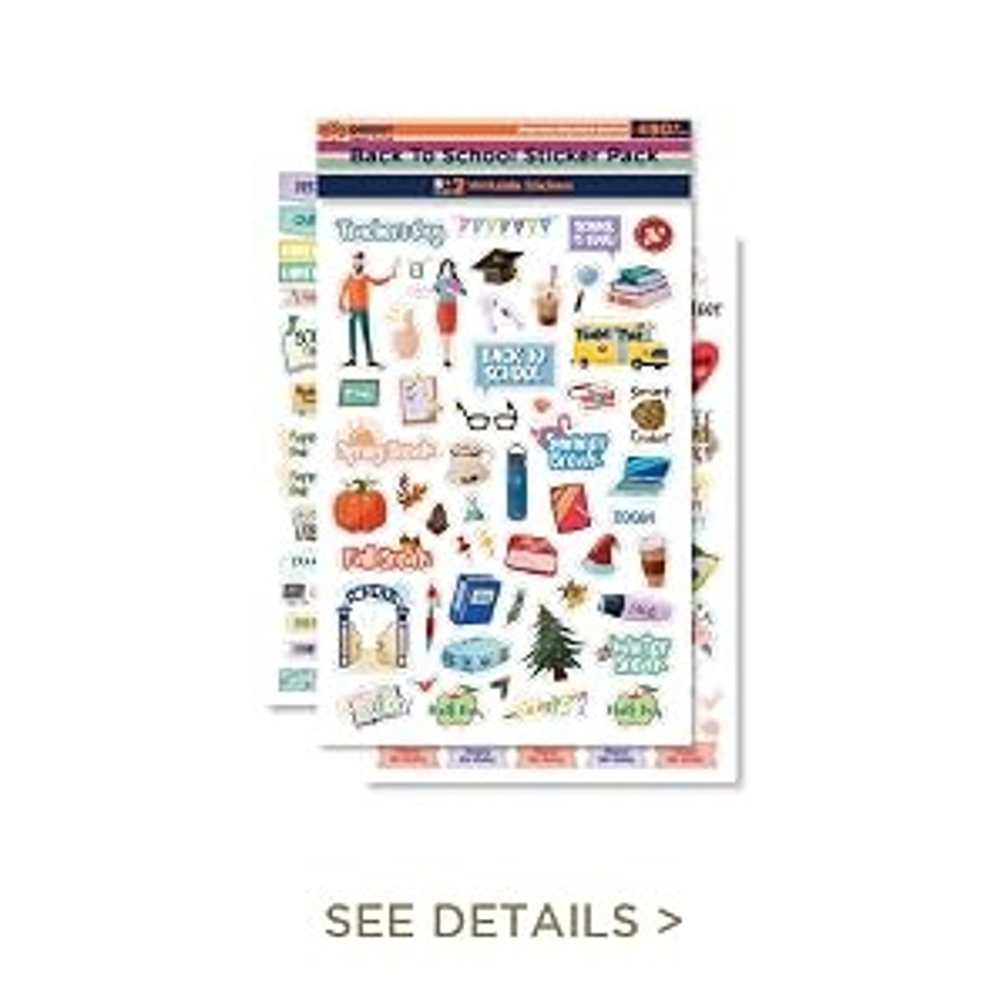 Teacher Planner Stickers Back to School Themed Planning Sticker Accessories for Student, Educators, homeschoolers, Women, Cute Happy Planner Productivity