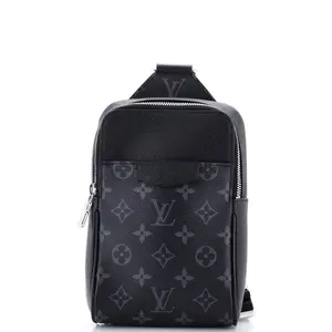 Pre-owned Louis Vuitton Canvas Coated, Leather Backpacks Outdoor Slingbag Monogram Taigarama by Rebag