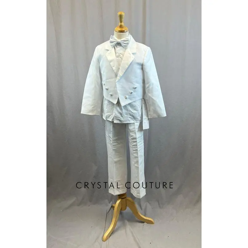 White Three Piece Tuxedo Set