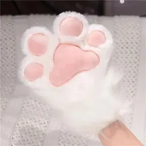 Fashion Cartoon Cosplay Costume Gloves Furry Fursuit Kigurumi Plush Cat Paw Gloves Warm Thicken Cosplay Props Party