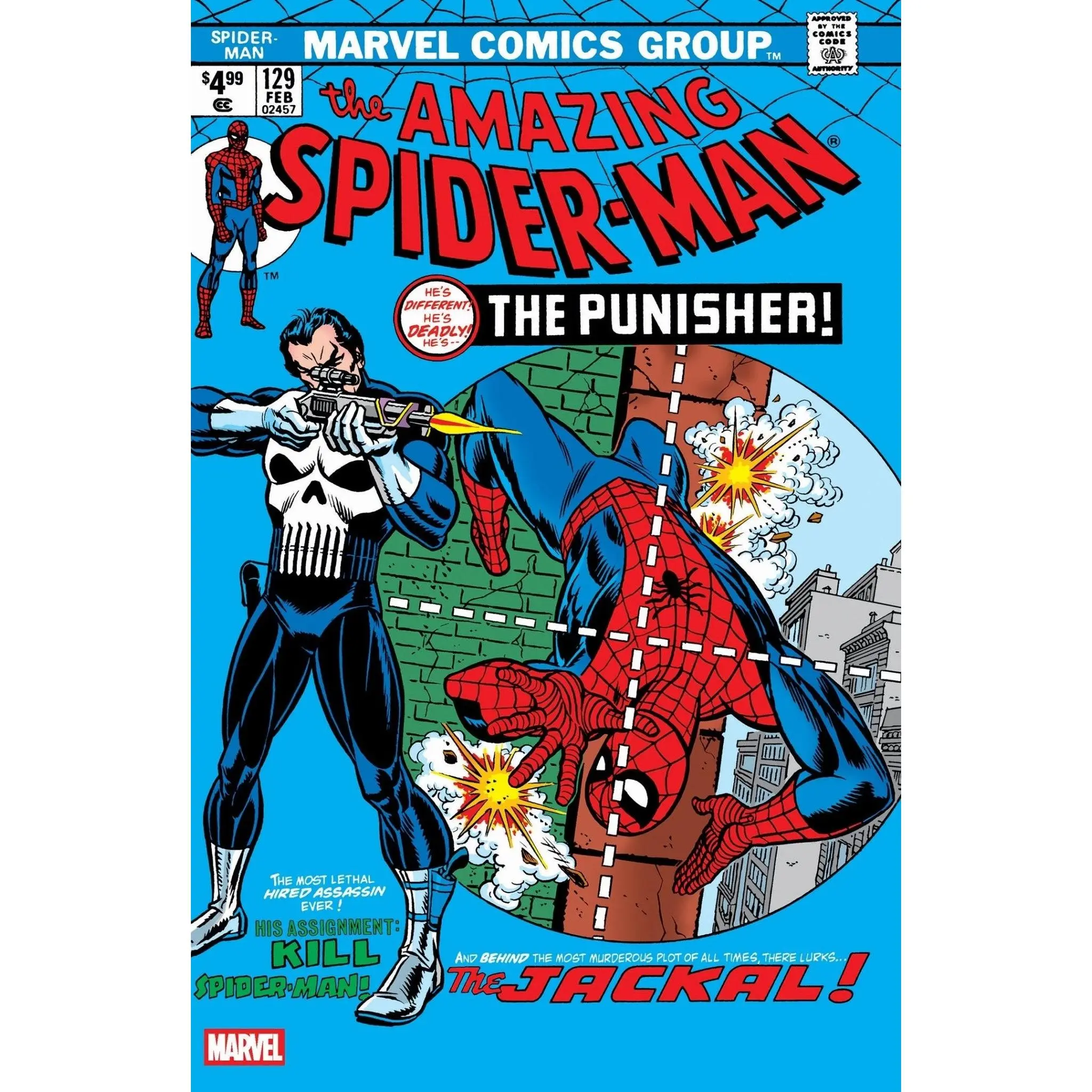 Amazing Spider-Man #129 Facsimile Edition – Blue Foil Variant (New Printing 2) – Marvel Comics