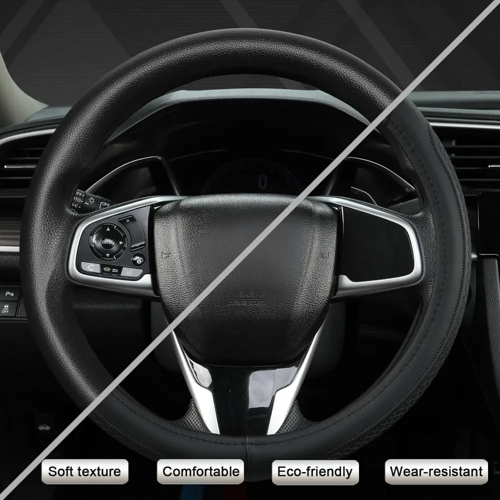 Customized Auto Car Steering Wheel Cover for Honda Accord, Civic