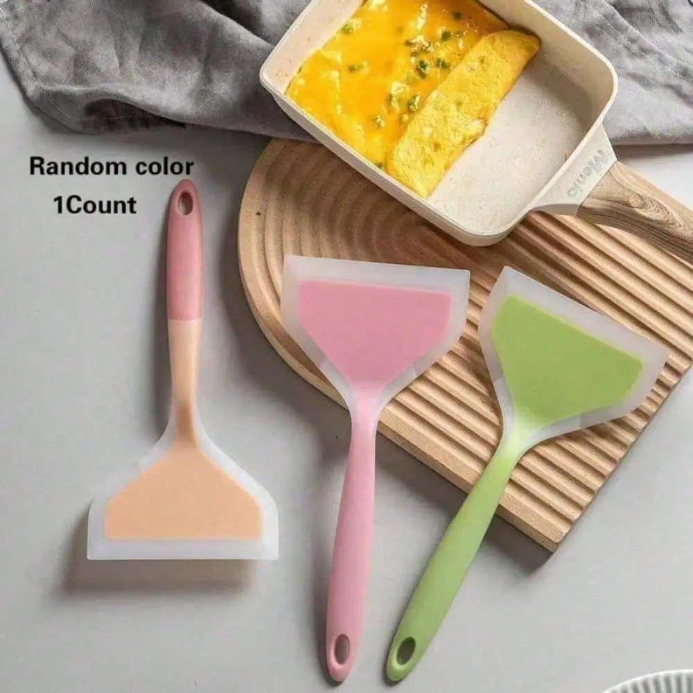 1 Piece Non-Stick Silicone Egg & Pancake Turner For Stovetop Griddle Cooking – Made From Heat-Resistant Materials, This Spatula Functions As A Versatile Breakfast Tool For Eggs, Pancakes, And More.