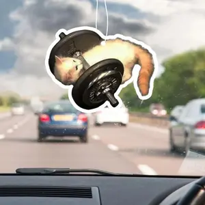 Sports Cat Design Car Air Freshener, Car Scents, Car Rearview Mirror Hanging Aromatherapy Tablet, Car Interior Decoration Accessories for Women & Men