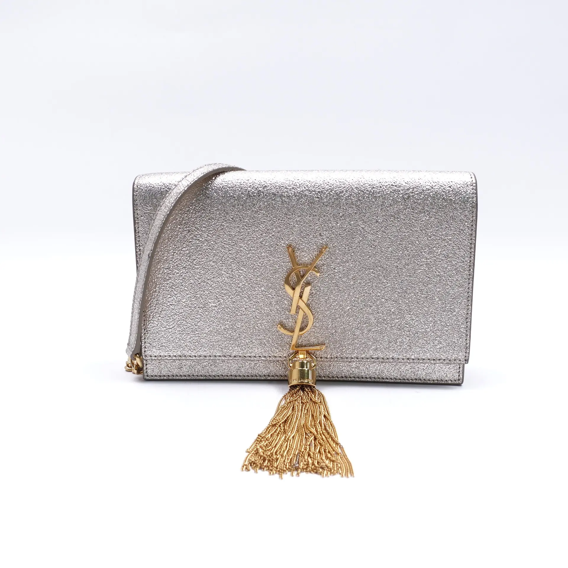 Pre-owned Yves Saint Laurent Calfskin Shoulder Bags YSL Kate Woc Gold Shoulder Bag T10404584