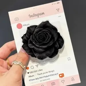 Gothic Black Rose Magsafe Phone Grip – Magnetic Pop Socket & Kickstand – Dark Romantic Aesthetic Accessory