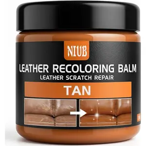 Leather Recoloring Balm Color Restorer Scratch Repair Leather Paint for Furniture Couches Car Seats Shoes Bags Restores Faded and Scratched Leather - TAN