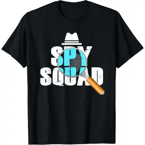 100%cotton Spy Squad Police Crime Investigator Private Detective Team T-Shirt