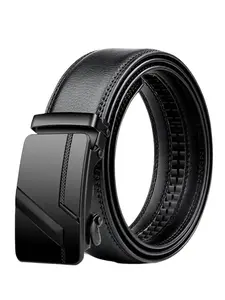 2pcs，Men's Fashion Automatic Buckle Belt, Classic Style, Durable and Versatile, Perfect for Daily Wear & Office