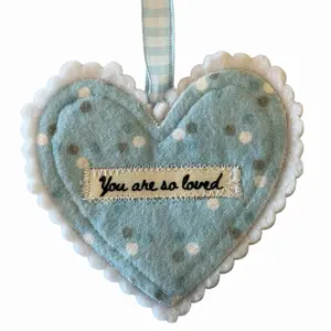 Peace of Annie Handmade Christmas Ornament Soft Cotton Plush Fill Scalloped Felt Backing Ready to Ship Baby Gift Your So Loved Cozy Home or Nursery Décor