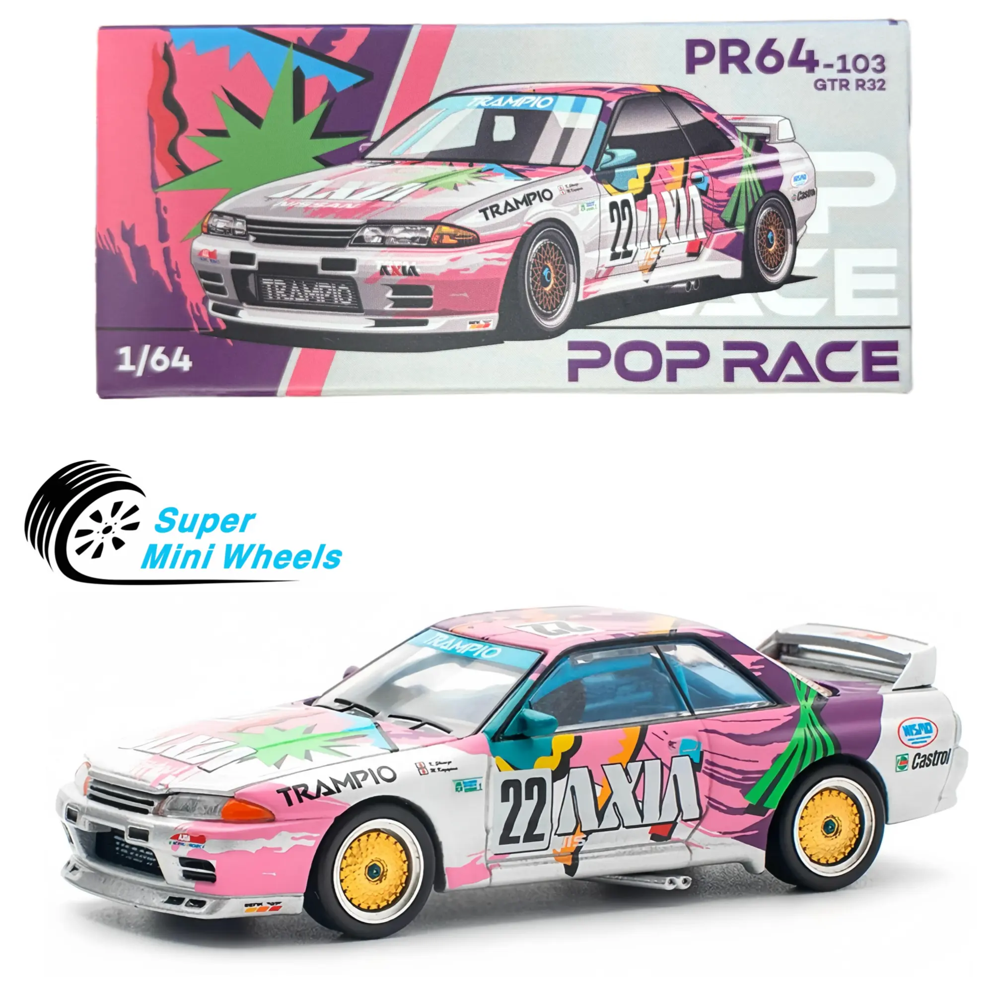Pop Race 1:64 Nissan GTR R32 JTC 1991 Group A #22 AXIA #103