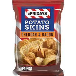 TGI Friday's 4 oz Cheddar & Bacon Potato Skins Chips (3 Bags)
