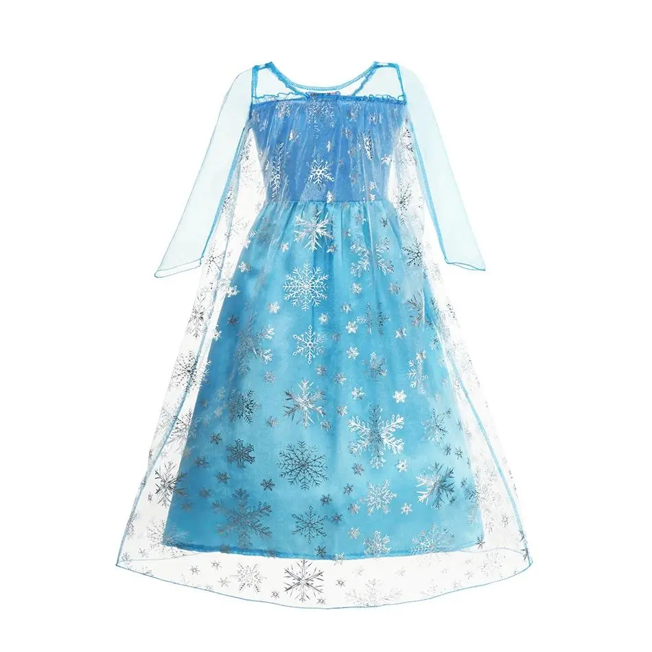 Girls' Snow Queen Elsa Princess Dress, 2025 Carnival Party Prom Gown, Toddler-Kids Role-Playing Clothing