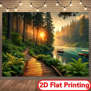 1pc Festive Decoration Backdrop Tapestry Premium 100% Polyester Durable - Garden, Home, Room for Photographers