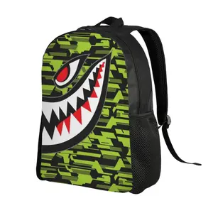 Shark Business Class Water Resistant Backpack Heavy Duty Full Print Dedicated 15 Laptop Storage