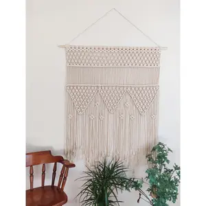 Large Macrame Neutral Color wall hanging, Boho Macrame backdrop