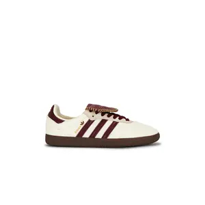 adidas Originals Samba LT Sneaker in Crew White, Maroon & Gold Metallic