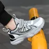 Boys' Breathable Sport Shoes, Athletic Shoes, Sporty Shoes, Mesh & Synthetic Leather Running Shoes, Lightweight Anti-Slip Rubber Sole, All-Season Walking Shoes, Super Lightweight Sneakers, Non Slip Sneaker, Youth Fashion Shoes