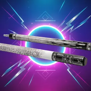 EVO Freedom Shadow Flame Carbon Fiber Pool Cue – White Leather Wrap, 29 in Pro Taper Shaft, 12.5 mm TIME Tip, Carbon+Glass Fiber Butt, 19–19.5 oz, 3/8-8 Stainless Joint, Joint Protectors, Weight Adjustable