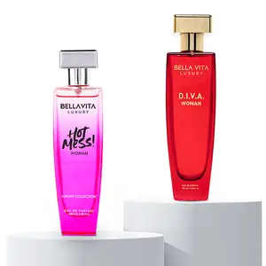 The Bold Beauty Duo by Bellavita Luxury | Perfume Combo Gift Set | Glam Diva Collection 2×100 ml | Long Lasting Perfumes for Women | Hot Mess & Diva | Vegan & Cruelty Free Eau De Parfum