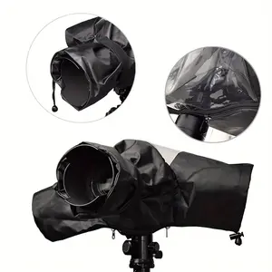 Slr Camera Lens Rain Cover, Waterproof Nylon Camera Rain Cap for Medium and Telephoto Lenses, Essential Photography Accessory, Protection