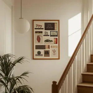 [SALE UP TO 40%] [Unframed] Vintage Matchbox Wall Art: Retro Poster Print, Apartment Wall Art, Trendy Poster, Matchbook Print, Masculine Wall Art