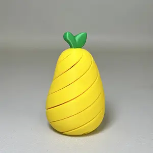 3D Printing Twisting Pear Pineapple Fidget Toy Rotating Fruit Stress Relief Toy Novelty Desk Decor Sensory Toy for Anxiety Relief Fun Office Gadget Whimsical for home Accent Unique Gift for Fruit Lovers Trendy Fidget Toy for Adults Quirky Desk Acces