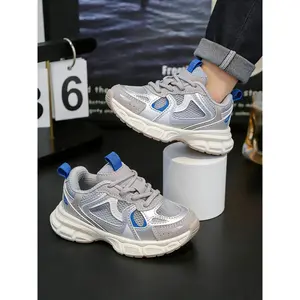 Fashion Colorblock Dad Shoes for Kids, Unisex Casual Sporty Low Top Sneakers, Trendy Trainers, Athletic Trainers, Sports Training Shoes, Lightweight Comfortable Daily Wear, Boys & Girls Sports Footwear