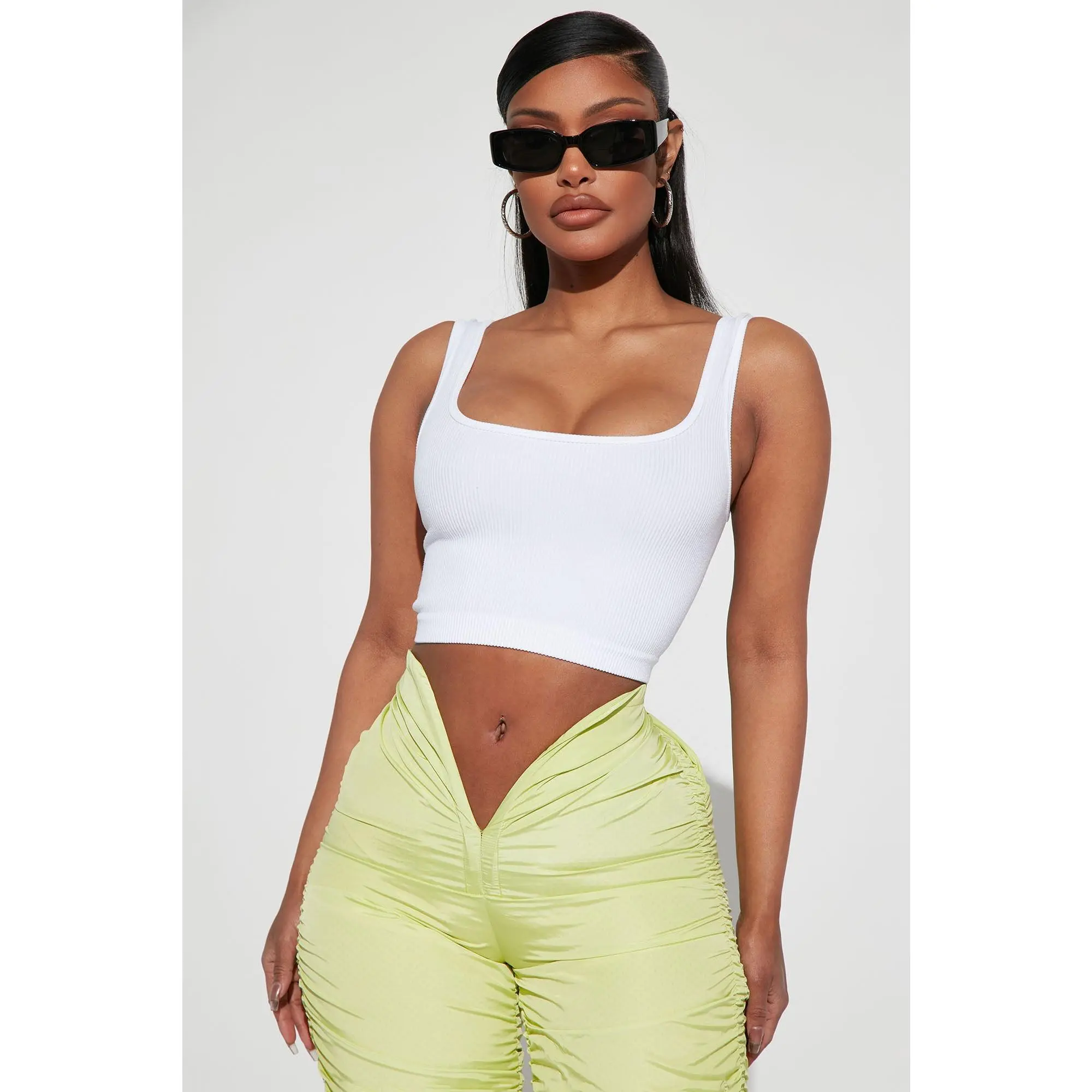 Yelisa Seamless Crop Top - White