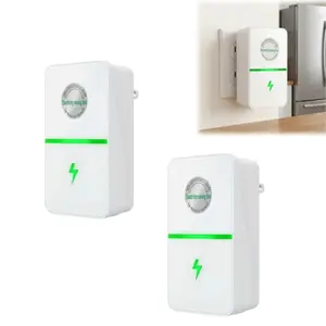 Set of 2 Plug-In Power Boxes – Compact Multi-Outlet with LED Indicator, Universal 90–250V for Home & Office Energy Saving