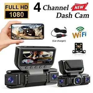 4-Lens 1080P Dash Cam! WiFi Phone Link + No Blind Spots!🚗 (WithOut Card)Non-rechargeable, must be used while plugged in. WiFi Car Dashcam