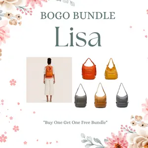 [NEW] Ampere Creations Lisa Convertible Vegan Leather [BOGO] Bundle Lightweight 3-in-1 Backpack Crossbody Hobo Bag Set – Choose Any 2 Colors
