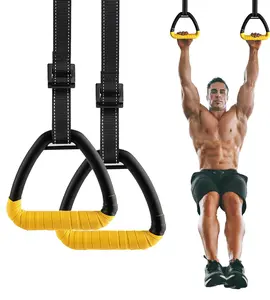 Adult Rings, Fitness Rings Equipment, Pull-Up Rings, Adult Home Fitness Rings No-Punch Bar Lanyard for Training Workouts HaeNayc