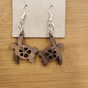 Turtle Walnut Dangles