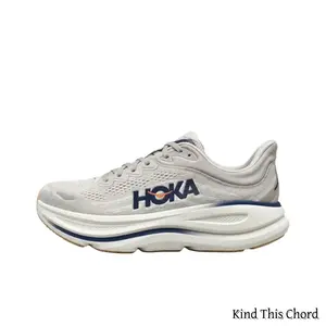 Premium Light Grey Performance Trainers, Stretchable Breathable Mesh Construction, Ultra-Cushioned Rocker Sole, Contrast Navy Tonal Details, Versatile Footwear for Running, Gym & Casual Outfits