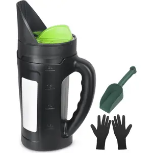 Hand held Spreader, Seed Spreader for Ice Melt, Grass Seed, Fertilizer Lawn and Garden. Multiple Adjustable Opening Sizes for Salt,Ice Melt, Up to 80 Oz