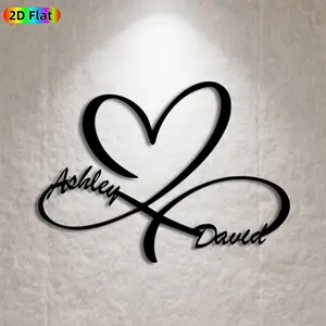 1pc Heart & Infinity Metal Wall Art, Romantic Heart Statue Mural, Ideal Gift for Valentine's Day, Wedding, Love Decor Enthusiasts, Rust-Resistant Metal Wall Decor Wall Sculptures, Perfect for Bedroom Wall & Garden Fence, Personalized Home Decor Accent
