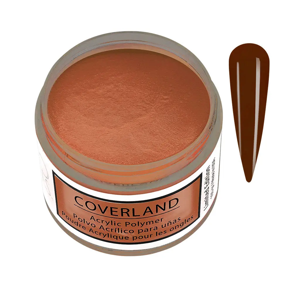Coverland Acrylic Powder 1.5 oz "Hot Cocoa" Brown - Limited Edition Nail Art Nail Set