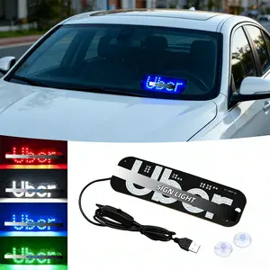 UB Car Identification LED Light Secure Suction Cup Mount USB Powered for Taxi windshield & Ride Share Drivers with Multiple Color Options usb plug embellishment