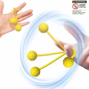 Begleri Fingertip Gyroscope Beads Stress Relief Fidget Rotating and Colliding Toy, Unisex Teen Skill Player, 4 Styles Decompression Ball Toys, Body Decompression Ball, Stress Relieving Accessory